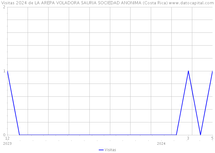 Visitas 2024 de LA AREPA VOLADORA SAURIA SOCIEDAD ANONIMA (Costa Rica) 