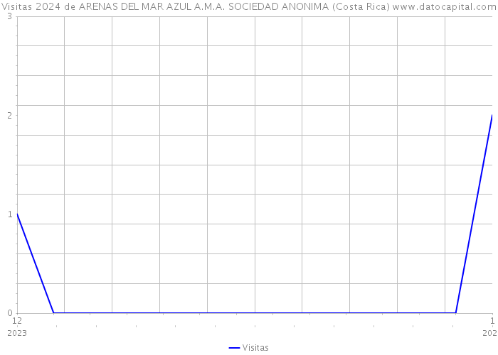 Visitas 2024 de ARENAS DEL MAR AZUL A.M.A. SOCIEDAD ANONIMA (Costa Rica) 