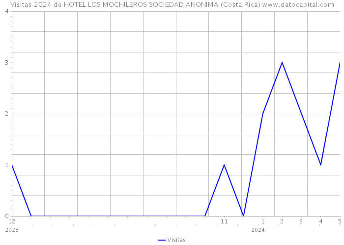 Visitas 2024 de HOTEL LOS MOCHILEROS SOCIEDAD ANONIMA (Costa Rica) 
