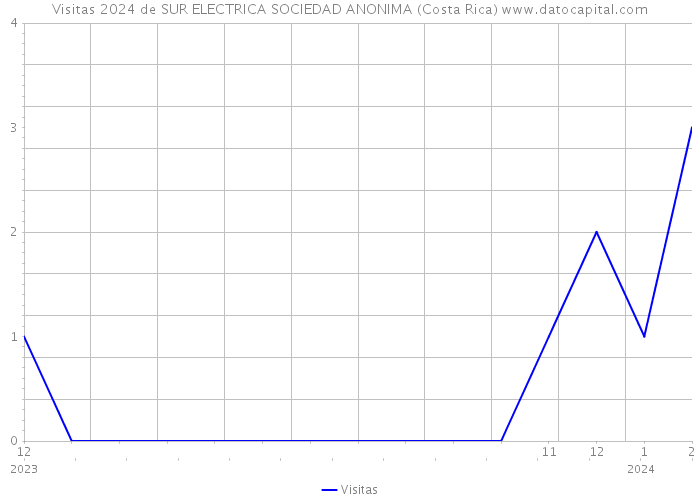 Visitas 2024 de SUR ELECTRICA SOCIEDAD ANONIMA (Costa Rica) 