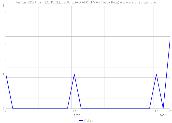 Visitas 2024 de TECNOCELL SOCIEDAD ANONIMA (Costa Rica) 