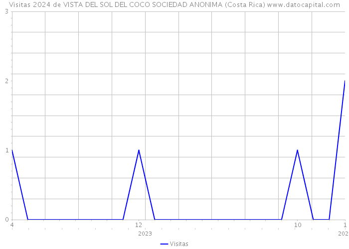Visitas 2024 de VISTA DEL SOL DEL COCO SOCIEDAD ANONIMA (Costa Rica) 