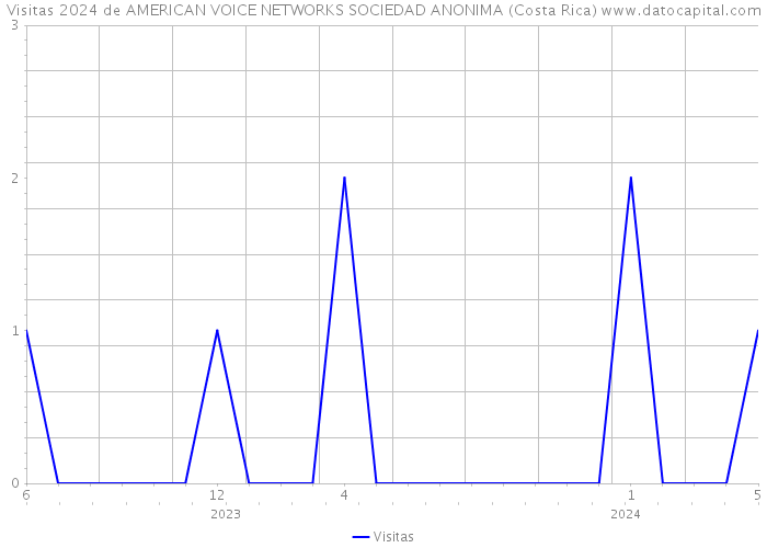 Visitas 2024 de AMERICAN VOICE NETWORKS SOCIEDAD ANONIMA (Costa Rica) 