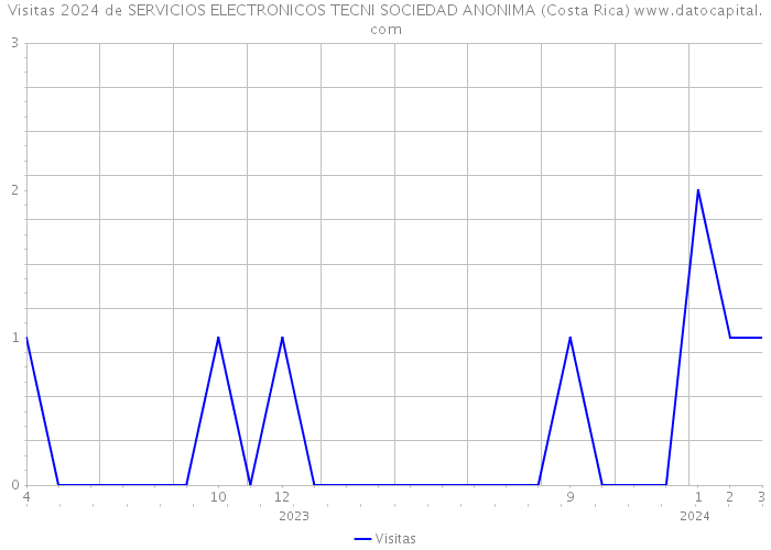 Visitas 2024 de SERVICIOS ELECTRONICOS TECNI SOCIEDAD ANONIMA (Costa Rica) 