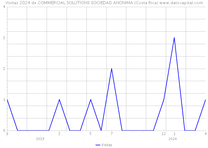 Visitas 2024 de COMMERCIAL SOLUTIONS SOCIEDAD ANONIMA (Costa Rica) 
