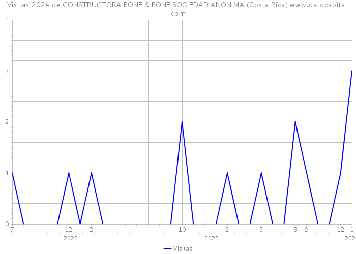 Visitas 2024 de CONSTRUCTORA BONE & BONE SOCIEDAD ANONIMA (Costa Rica) 
