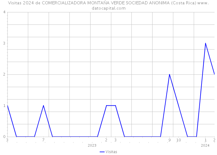 Visitas 2024 de COMERCIALIZADORA MONTAŃA VERDE SOCIEDAD ANONIMA (Costa Rica) 
