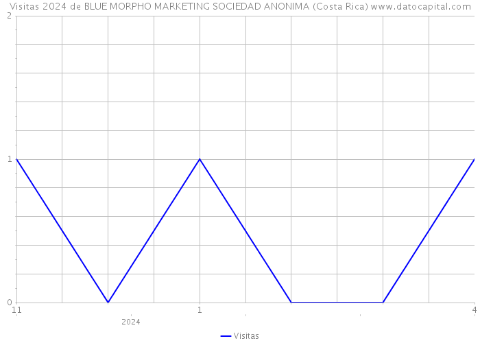 Visitas 2024 de BLUE MORPHO MARKETING SOCIEDAD ANONIMA (Costa Rica) 