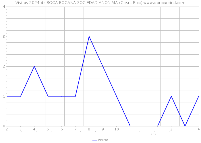 Visitas 2024 de BOCA BOCANA SOCIEDAD ANONIMA (Costa Rica) 