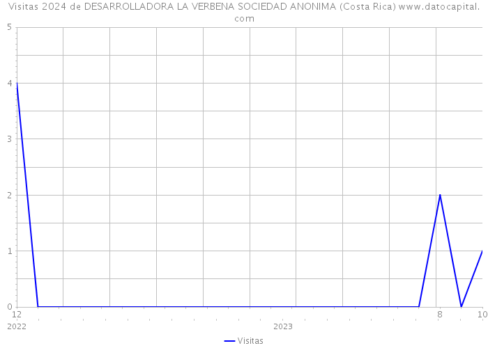 Visitas 2024 de DESARROLLADORA LA VERBENA SOCIEDAD ANONIMA (Costa Rica) 