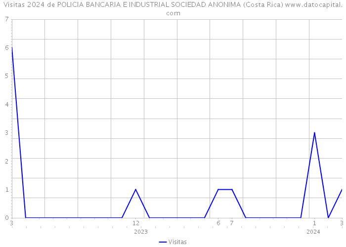 Visitas 2024 de POLICIA BANCARIA E INDUSTRIAL SOCIEDAD ANONIMA (Costa Rica) 