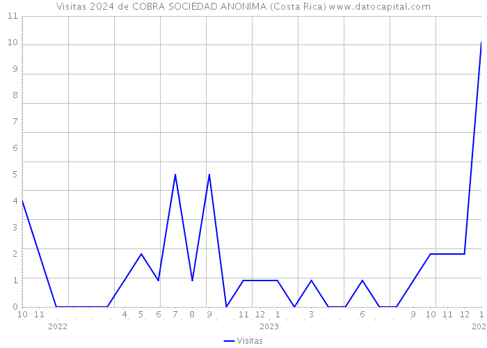 Visitas 2024 de COBRA SOCIEDAD ANONIMA (Costa Rica) 