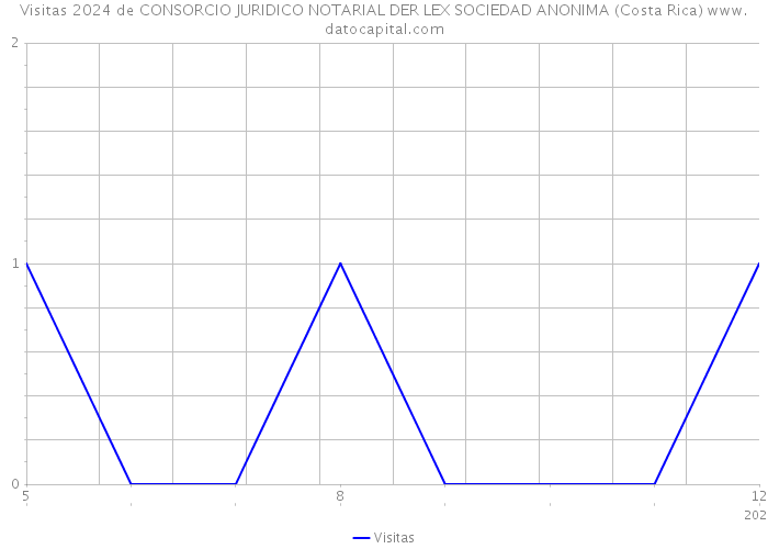 Visitas 2024 de CONSORCIO JURIDICO NOTARIAL DER LEX SOCIEDAD ANONIMA (Costa Rica) 