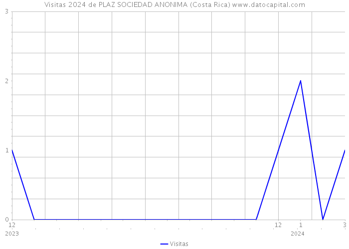Visitas 2024 de PLAZ SOCIEDAD ANONIMA (Costa Rica) 