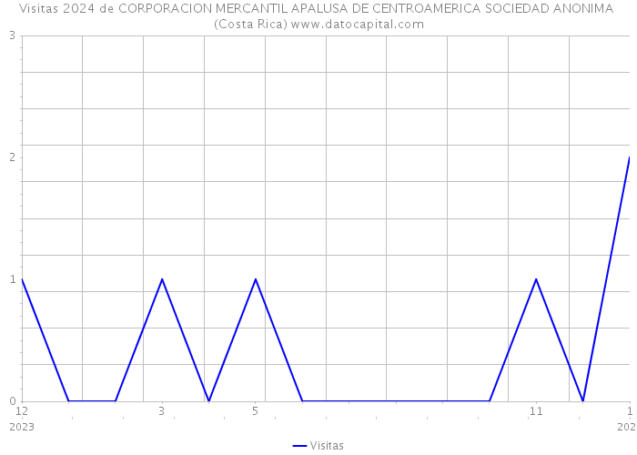 Visitas 2024 de CORPORACION MERCANTIL APALUSA DE CENTROAMERICA SOCIEDAD ANONIMA (Costa Rica) 