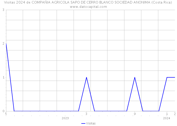Visitas 2024 de COMPAŃIA AGRICOLA SAPO DE CERRO BLANCO SOCIEDAD ANONIMA (Costa Rica) 