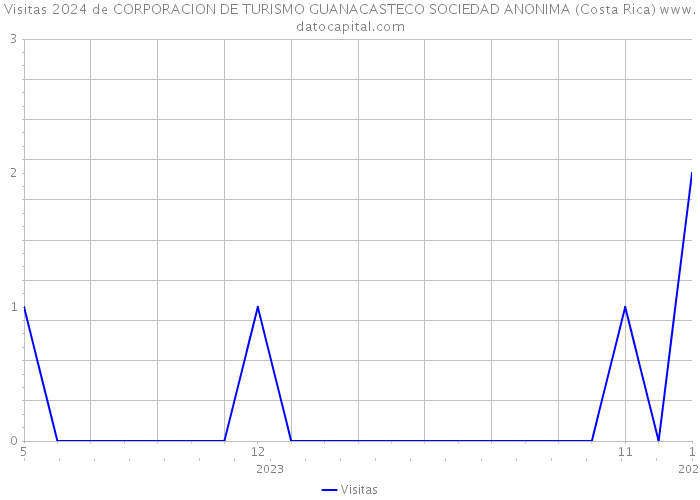 Visitas 2024 de CORPORACION DE TURISMO GUANACASTECO SOCIEDAD ANONIMA (Costa Rica) 