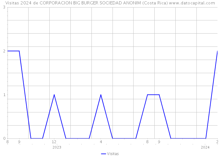Visitas 2024 de CORPORACION BIG BURGER SOCIEDAD ANONIM (Costa Rica) 