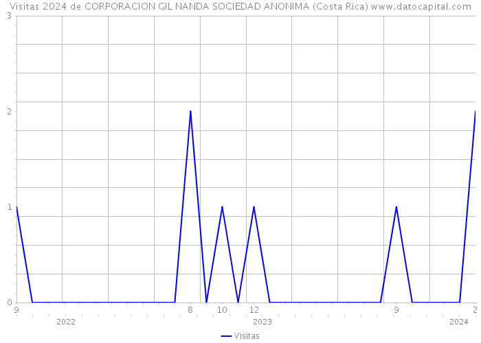 Visitas 2024 de CORPORACION GIL NANDA SOCIEDAD ANONIMA (Costa Rica) 