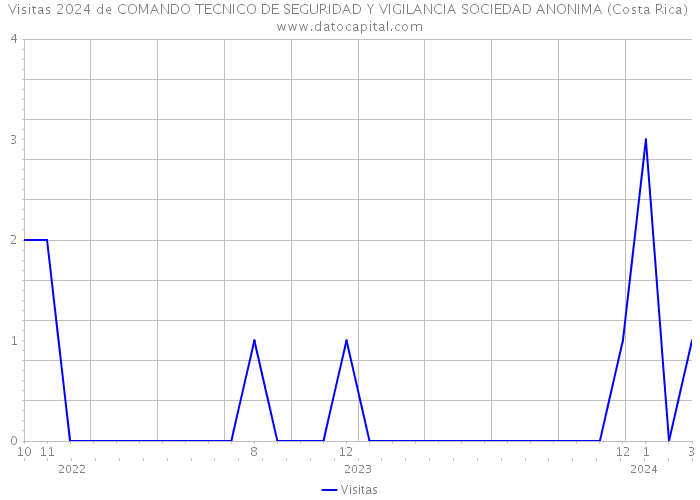 Visitas 2024 de COMANDO TECNICO DE SEGURIDAD Y VIGILANCIA SOCIEDAD ANONIMA (Costa Rica) 