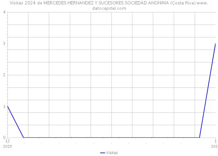 Visitas 2024 de MERCEDES HERNANDEZ Y SUCESORES SOCIEDAD ANONIMA (Costa Rica) 