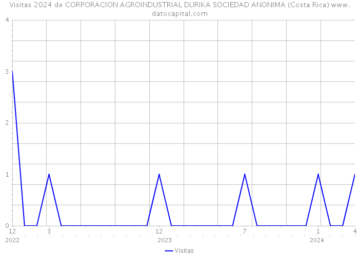 Visitas 2024 de CORPORACION AGROINDUSTRIAL DURIKA SOCIEDAD ANONIMA (Costa Rica) 