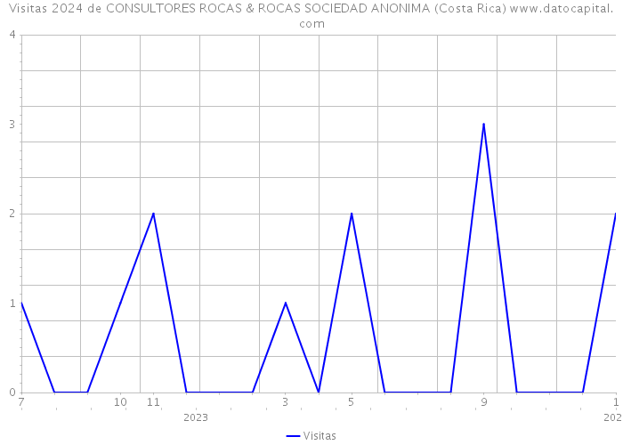 Visitas 2024 de CONSULTORES ROCAS & ROCAS SOCIEDAD ANONIMA (Costa Rica) 