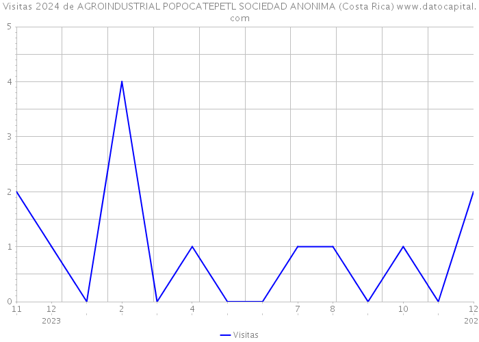Visitas 2024 de AGROINDUSTRIAL POPOCATEPETL SOCIEDAD ANONIMA (Costa Rica) 