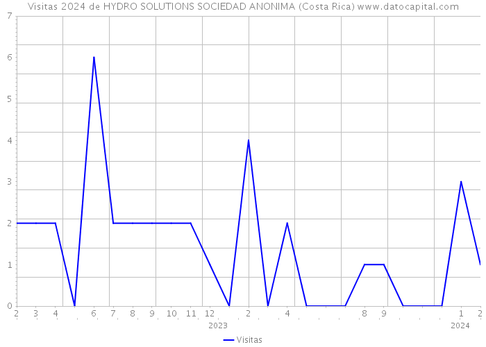 Visitas 2024 de HYDRO SOLUTIONS SOCIEDAD ANONIMA (Costa Rica) 